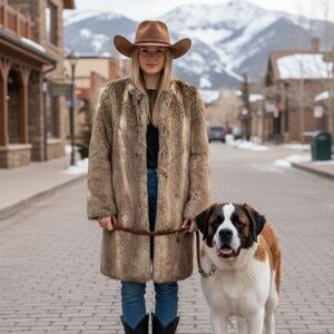 Fabulous Furs by Donna Salyers-Faux Fur Coat XS